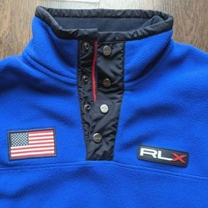 Polo Ralph Lauren RLX Pullover 1/4 Zip Fleece Blue
